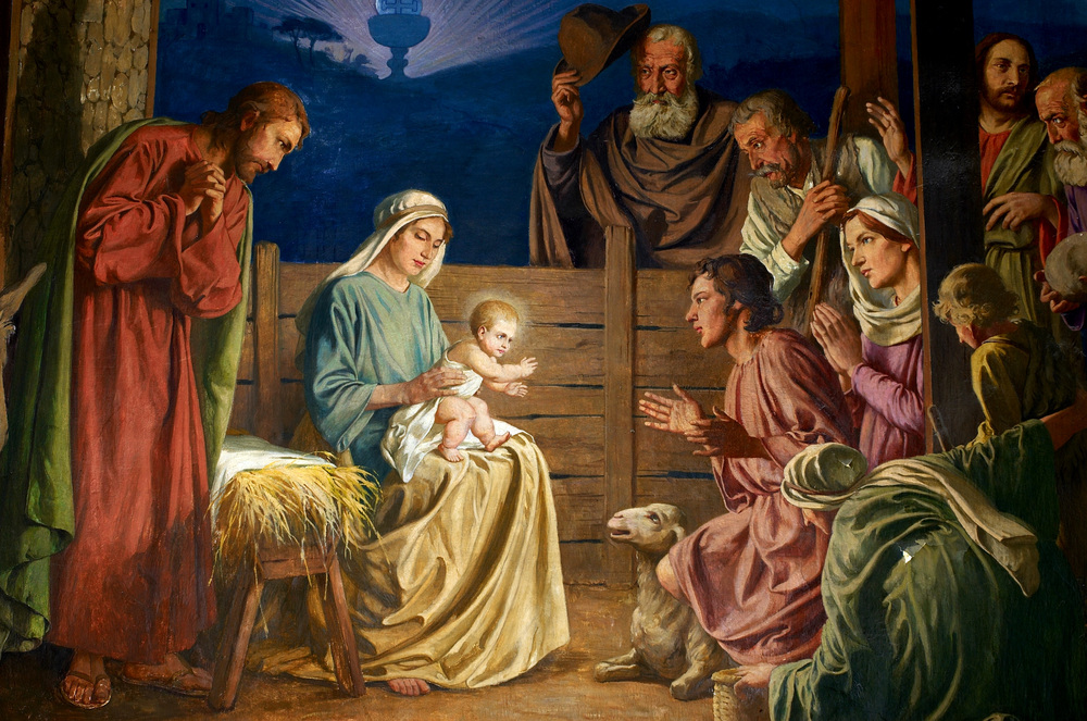 Krippe / die Anbetung der Hirten; Franz Tomaschu, 1924.     Wien, 21.11.2005         ? Franz Josef Rupprecht; A-7123 M?nchhof; Bank: Raiffeisenbank M?nchhof (BLZ: 33054), Konto.-Nr.: 17.608 