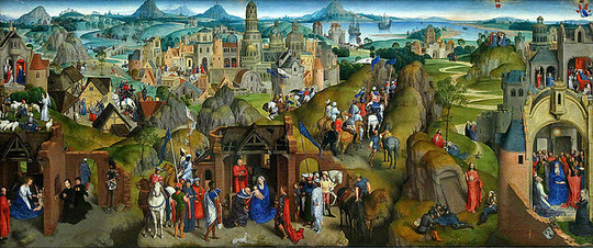 Hans Memling (um 1435-1494), 1480, Die Sieben Freuden Mariens