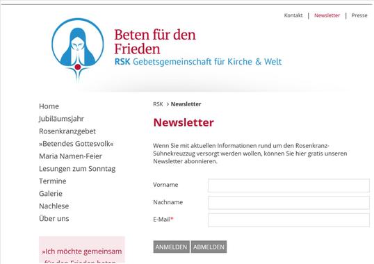 Neu: Newsletter des RSK