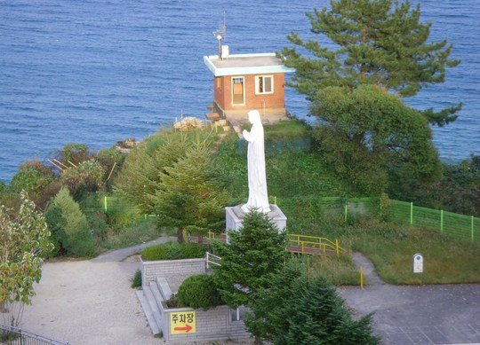 Marienstatue an der Grenze von Süd- nach Nordkorea