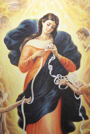 Maria Knotenlöserin, freie Kopie des Gnadenbildes von Sankt Peter am Perlach in Augsburg