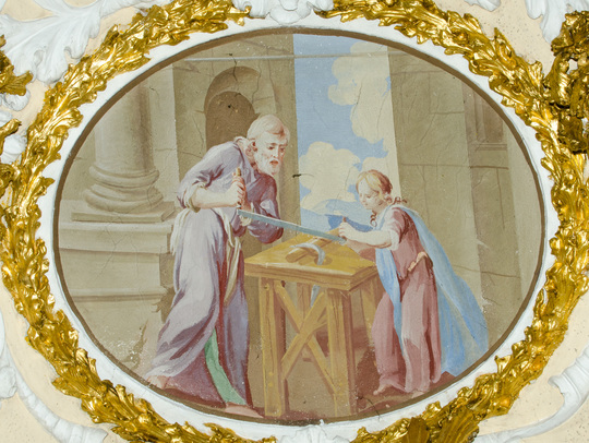 Hl. Josef und Jesus in der Werkstätte des Zimmermanns, Kindheit Jesu